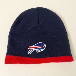Buffalo Bills NFL Team Apparel Beanie Hat Navy Blue & Red One Size